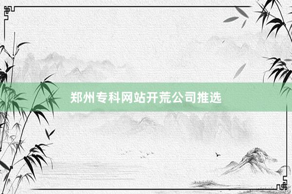 郑州专科网站开荒公司推选