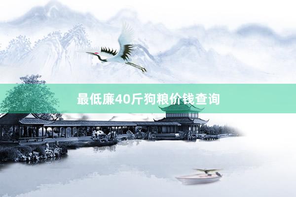 最低廉40斤狗粮价钱查询